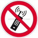 Verbotsschilder: Mobilfunk verboten nach ISO 7010 (P 013)