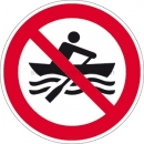 Verbotsschilder: Muskelbetriebene Boote verboten nach ISO 20712-1 (WSP 008)