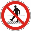 Verbotsschilder: Nicht auf Rollenbahn treten (BGV A8 P 51)